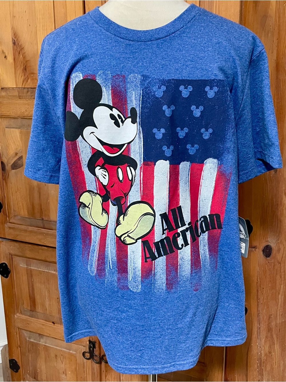 Disney Mickey Mouse American Flag Graphic T-shirt. 🇺🇸 Unisex